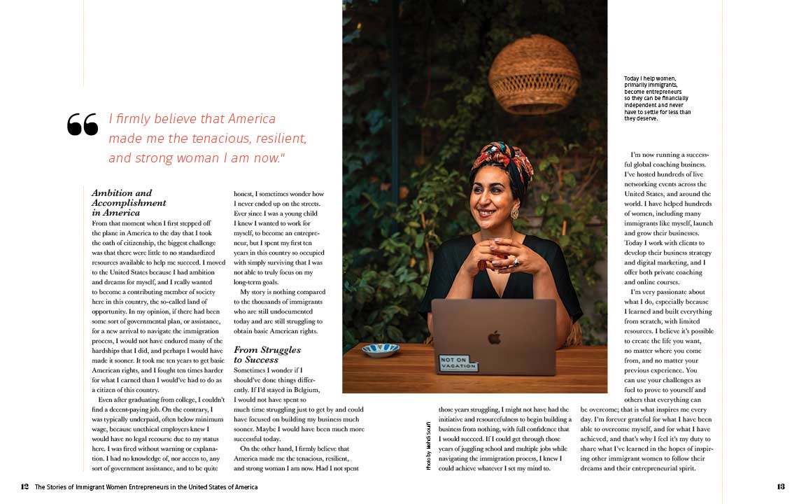 Immigrant Women Entrepreneurs book interior pages
